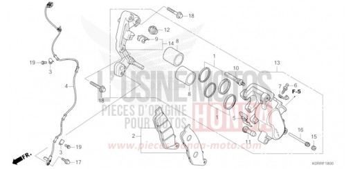 FRONT BRAKE CALIPER SH125ADR de 2024